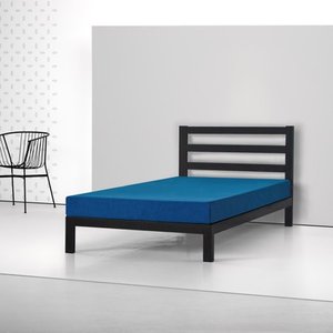 lot 3014 image: Spa Sensations by Zinus 5 Memory Foam Twin Kids Mattress, Blue