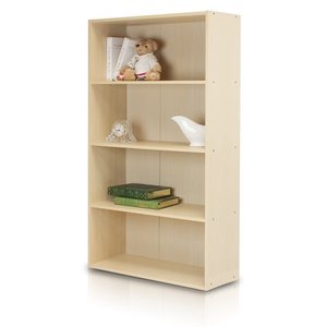 lot 3026 image: Furinno Pasir 4-Tier Open Shelf, Steam Beech