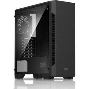 lot 3031 image: Zalman S3 ATX Mid Tower Computer PC Case, Pre-Installed One (1) x 120mm Fans with Smoky Acrylic Side