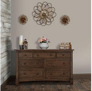 lot 4036 image: Evolur Cheyenne and Santa Fe Double Dresser, Antique Brown