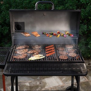 lot 4038 image: Char-Griller 2735 Pro Deluxe XL Charcoal Grill, Black