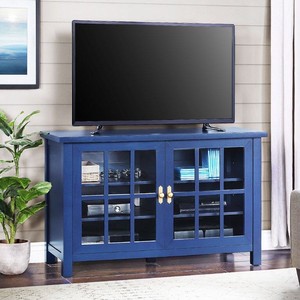 lot 4043 image: Better Homes & Gardens Oxford Square TV Stand for TVs up to 55, Blue