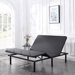 lot 4051 image: Classic Brands Adjustable Comfort Affordamatic 2.0 Adjustable Bed Base, Queen, Black