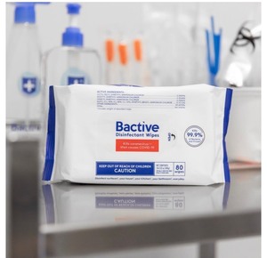 lot 4078 image: Bactive Disinfecting Wipes - 80 Count