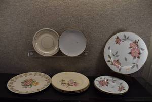 lot 5276 image: Lot of 9 Vintage Dishes  Crooksville, Noritake, Knowles, Corelle, and More  LOCAL PICKUP ONLY