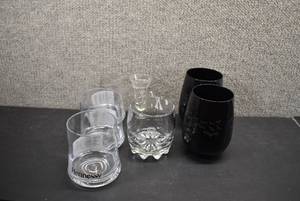 lot 5284 image: Lot of 7 Bar Glasses  Hennessy, Crown Royal, Jagermeister and more  LOCAL PICKUP ONLY