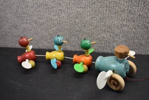 lot 5297 image: Vintage Wooden Pull Toy  14 Long