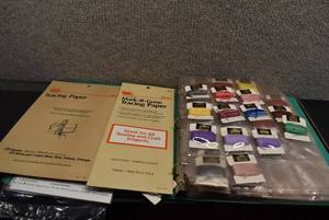 lot 5304 image: Embroidery Cross Stitch Supplies  Floss, Graph Paper, Tracing Paper