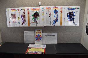 lot 5305 image: Lot of 12 Pro-Sports Player Info Sheets  Sports Heroes, Feats & Facts