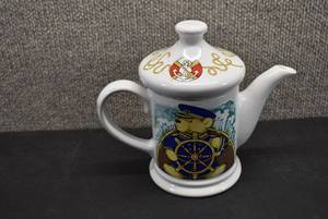 lot 5337 image: Admiral Sam Teddy Bear Tea Pot  Wade  Bear Ambitions Collection  7.5x9.25x4.75