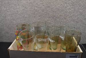 lot 5338 image: Lot of 9 Coca-Cola Glass Tumblers  LOCAL PICKUP ONLY