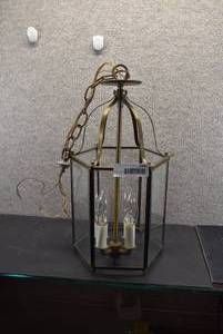 lot 5343 image: Vintage Four Light Hanging LanternChandelier  10x8x17