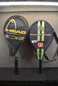 lot 5347 image: Lot Of Two Tennis Rackets Wilson Rak.Attack And Head Ti.Conquest 2003  Wilson And Head  Childs Racket  Various