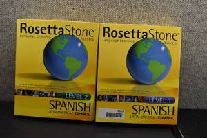 lot 5353 image: Lot Of Two Rosetta Stone Level One And Level Two Latin America Espanol Courses