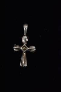 lot 1028 image: Cross Pendant  Silver-tone  3 cm Pendant
