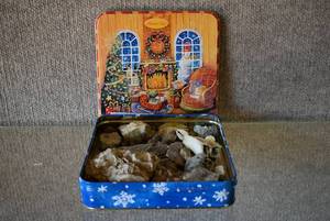 lot 1183 image: Container of Assorted Minerals  Calcite, Animal Tooth, Shells,Fossil