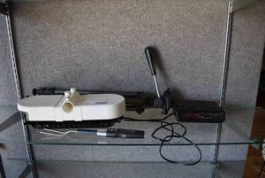 lot 1202 image: Lot of 4 Assorted Items  Tripod, Alarm Clock, Etc.