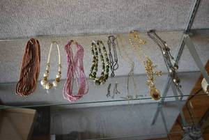 lot 1207 image: Lot of Assorted Necklaces  Chains, Beaded Necklaces, Etc