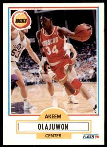 lot 8104 image: Lot of 26 Cards  1990 Fleer Basketball  #73 Akeem Olajuwon  See individual photos of each card