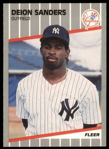 lot 8156 image: Lot of 6 Cards  1989 Fleer Update #U-53 Deion Sanders RCs  See individual photos of each card