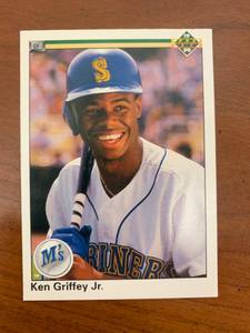 lot 8002 image: 1990 Upper Deck Baseball Card #156 Ken Griffey Jr.  Sharp, clean second year card