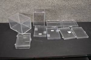 lot 8010 image: Lot of Baseball Card Hard Plastic Protective Boxes