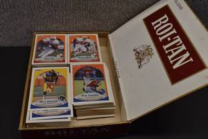 lot 8310 image: Cigar Box Full of Football Cards