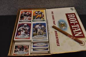 lot 8311 image: Cigar Box Full of Football Cards