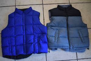lot 1133 image: Lot of 2 Mens Puffy Coat Vest  Size LG