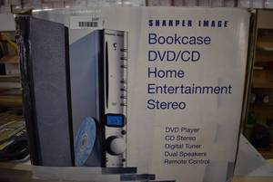 lot 1137 image: Sharper Image BookcaseDVDHome Entertainment Stereo  Sharper Image  Model #-MC502
