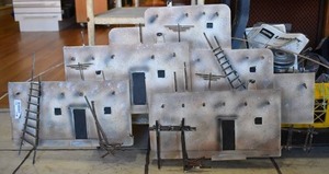 lot 2010 image: Adobe Southwestern Wall Art  56L 22.5W  LOCAL PICKUP ONLY