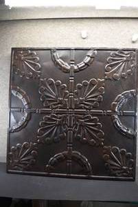 lot 2034 image: Black Metal Ceiling Tile  Black  24 x 24  LOCAL PICKUP ONLY
