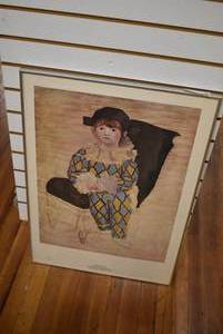 lot 2036 image: Pablo Picasso Reprint Child & Chair  LOCAL PICKUP ONLY