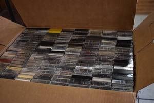 lot 8029 image: Large Lot of Approximately 280 Blank Audio Cassette Tapes  Previously used. Can be erased and dubbed over.