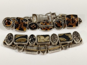 lot 3073 image: VTG Lot of 2 Unbranded Silver Tone Bracelets