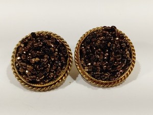 lot 3080 image: VTG Sandor Clip on Earrings Beaded Design
