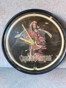 lot 7008 image: Captain Morgan Neon Face Clock  14.75