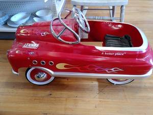 lot 1 image: Lennox Pedal Car  Flame Decals  36 L  LOCAL PICKUP ONLY