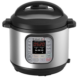 lot 61412 image: Instant Pot - Duo 6 Quart 7-in-1 Multi-Use Pressure Cooker - brushed stainless steel