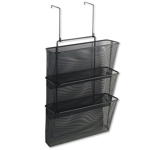 lot 61467 image: Fellowes Mesh Partition Additions Triple File Pocket, Black, 1 Each (Quantity)