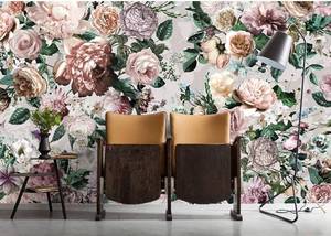 lot 1319 image: Komar Victoria Floral Vintage Farmhouse Mural Kids Abstract Rose Decal Xxl4-051