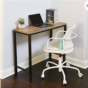 lot 1339 image: Wellsnd Solid Wood Computer Desk with Metal Frame