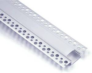 lot 2969 image: Hunhun 5-Pack 6.6ft2Meter Plaster-in, trimless recessed LED Aluminum Channel with Flange for LED Strip, led Channel with Clip-in Diffuser and ,for Wider Strip Such as Philips Hue (5pack6.6ft)