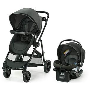 lot 3943 image: Graco, Modes Element Travel System Includes Baby Stroller with Reversible Seat Extra Storage Child Tray and SnugRide 35 Lite LX Infant Car Seat, Canter