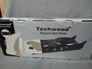 lot 3950 image: Techwood Double Hot Plate Model-ES3203