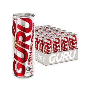 lot 3960 image: GURU Plant-Based Lite Energy Drink  Only 25 Calories  Recharge with Refreshing Good Energy  All Natural & Organic Ingredients  Healthy Energy Drink to Help Stay Focused  12oz (Pack of 24)