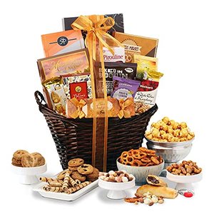 lot 3995 image: Broadway Basketeers Thinking of You Gift Basket, Fresh Cookies, Gourmet Candy, Housewarming, Birthday or Thank You Gifts