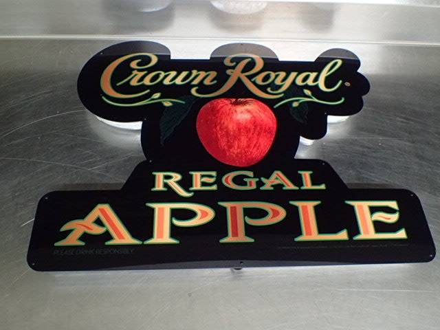 lot 8389 image: Crown Royal Regal Apple Back Lit Sign