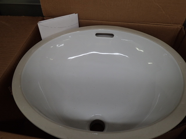 lot 8410 image: Toto Undercounter Porcelain Sink Basin