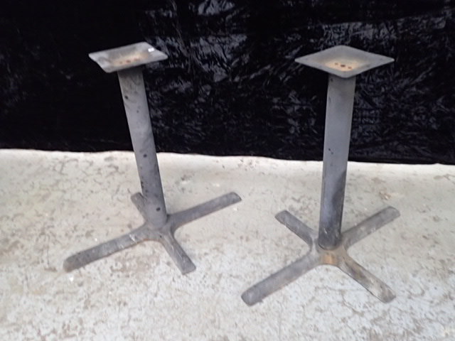lot 9012 image: (2) Cast Iron Table Bases